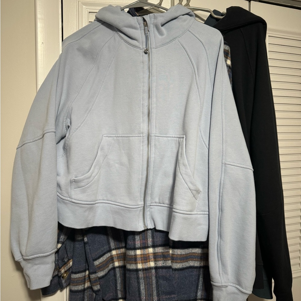 Scuba full zip blue linen m/l